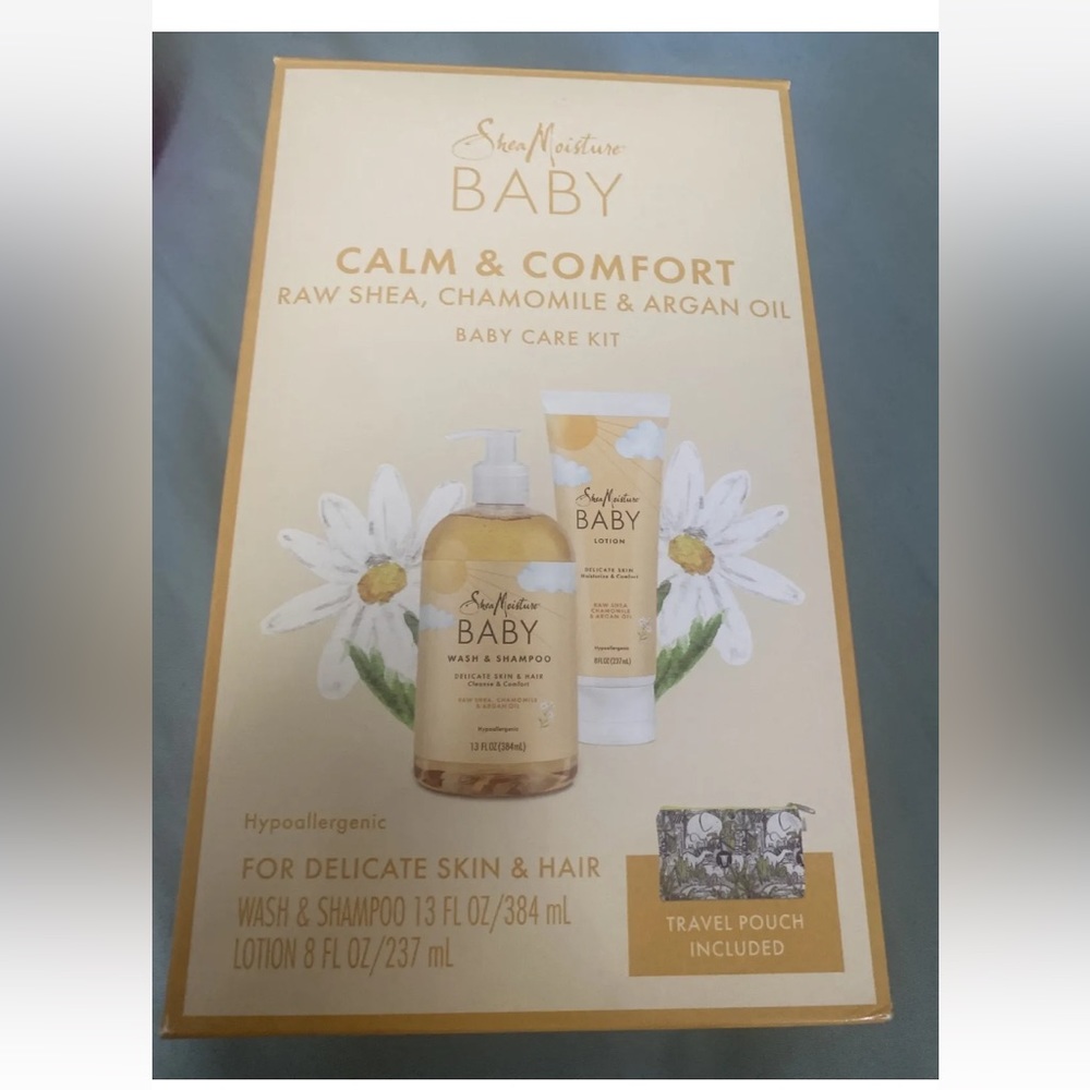 Shea Moisture Baby Calm & Comfort Baby Care Kit Wash & Shampoo 13oz, Lotion 8oz